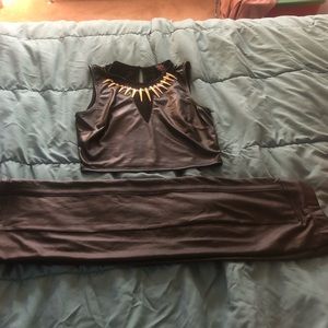 Crop top & skirt set